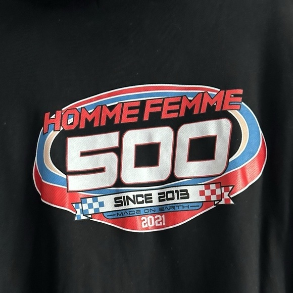 Homme+Femme 500 CREW ZIP HOODIE BLACK Size LARGE - Picture 7 of 17